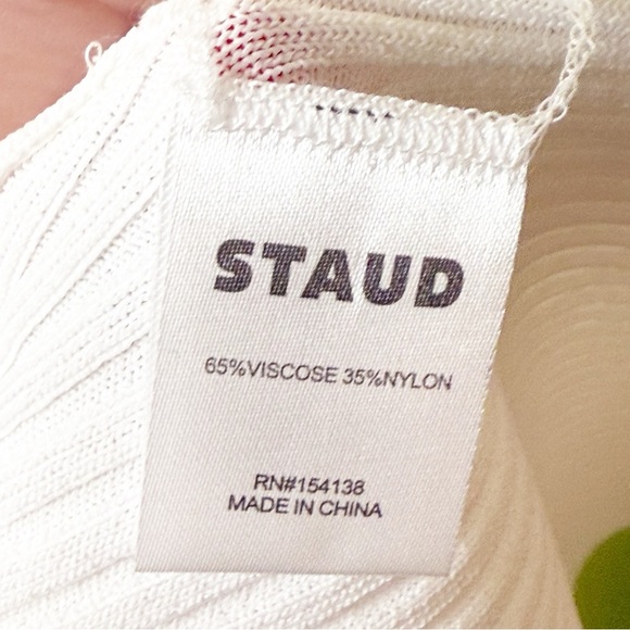 STAUD Shoko sweater dress / cardigan in poppy rosebud size Small - Picture 9 of 10